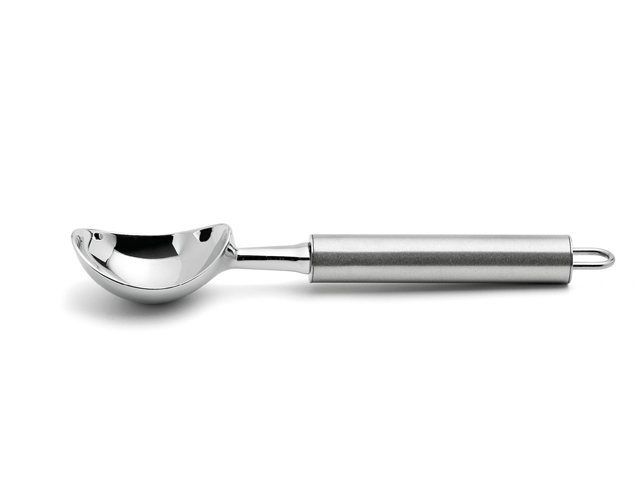 Cutita alba pentru inghetata cu maner tubular din otel inoxidabil [1]