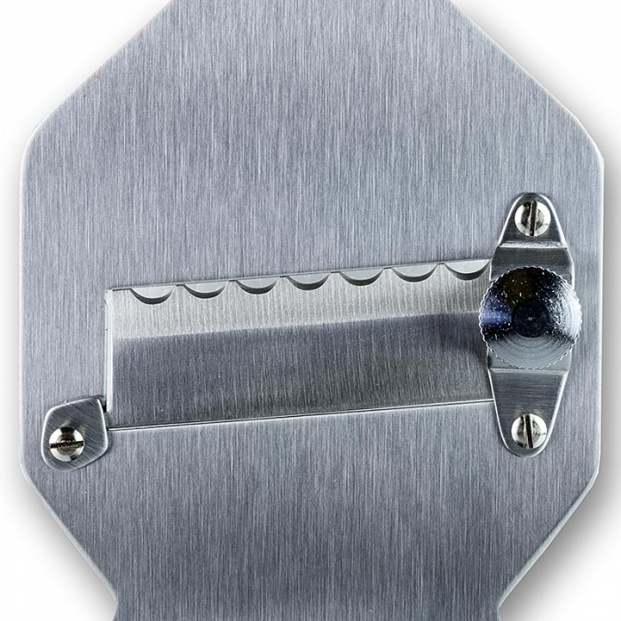 Feliator de trufe, metal, lama ondulata, cap patrat, mâner larg din lemn, 1 buc [2]