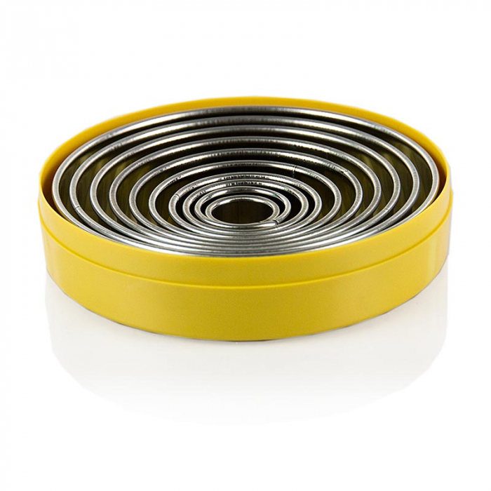 Forme de bucatarie rotunde, netede, ø 2,2 - 14cm, 3cm inaltime, Stadter, 10 buc. [2]