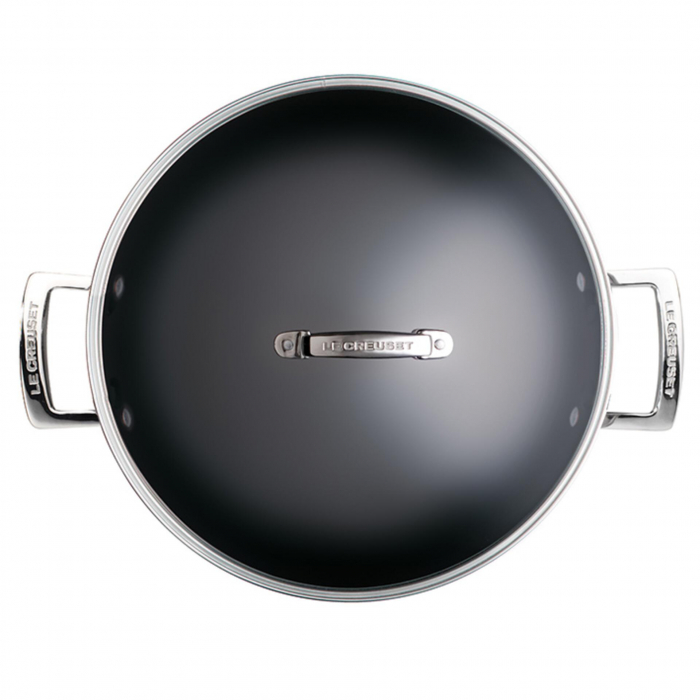 Wok antiaderent Le Creuset cu 3 straturi cu capac din sticla [1]