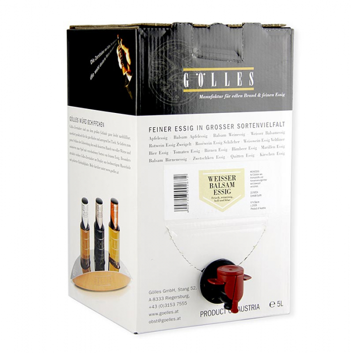 Otet balsamic de vin alb, acid 6%, Gölles, 5l [2]