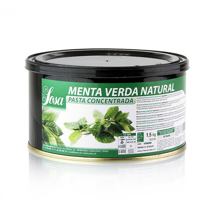 Pasta concentrata de menta verde, aromata, Sosa, 1,5 kg [1]