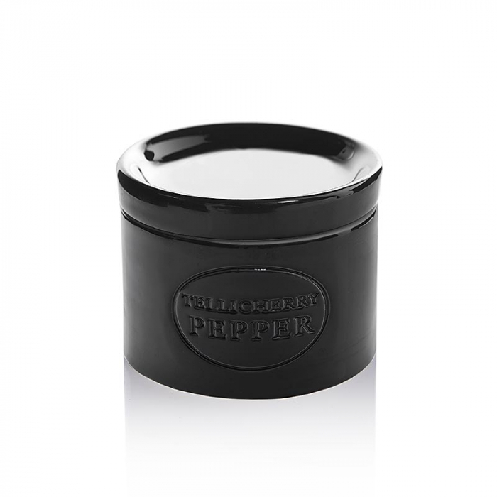 Piper Tellicherry, macinat grosier, intr-un vas de masa, rotund, BIO, 70 g [2]