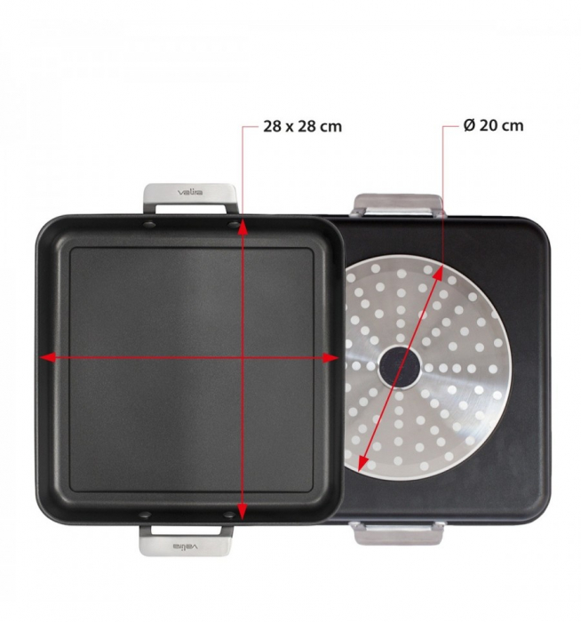 Plata Gratar Valira Aire Neagra 28 x 28 cm [3]