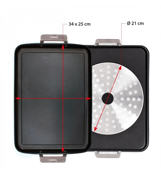 Plata Gratar Valira Aire Neagra 34 x 25 cm [3]