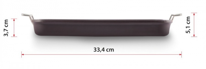 Platar Valira cu maner Aire Black 34x25 cm [3]