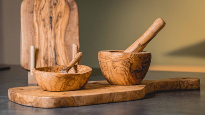 Mojar din lemn de maslin, rustic -11cm [3]