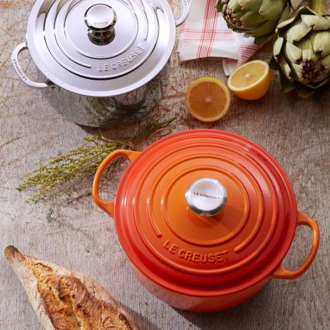 Oala Le Creuset Signature 28 cm rosu cires 6,7 L rotund [6]