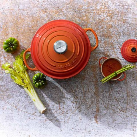 Oala Le Creuset Signature 28 cm rosu cires 6,7 L rotund [5]