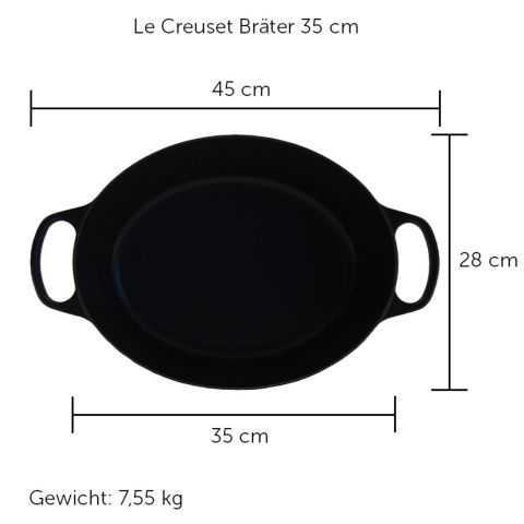 Oala Le Creuset Signature 35 cm cuptor oval rosu 8,9 L [6]