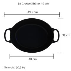 Oala Le Creuset Signature 40 cm oval negru 13,9 L [2]
