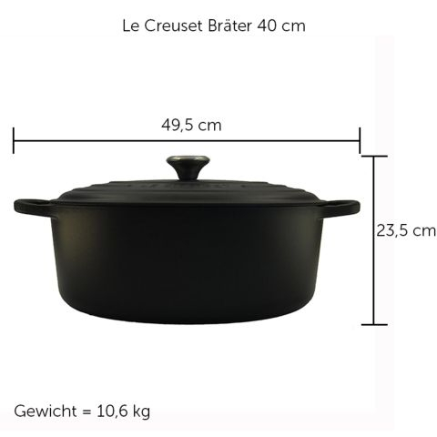 Oala Le Creuset Signature 40 cm oval negru 13,9 L [3]