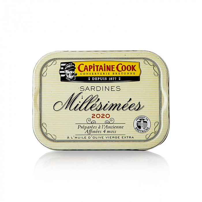 Sardine, intregi, in ulei de masline, vintage 2021, Captaine Cook, Franta, 115 g [2]