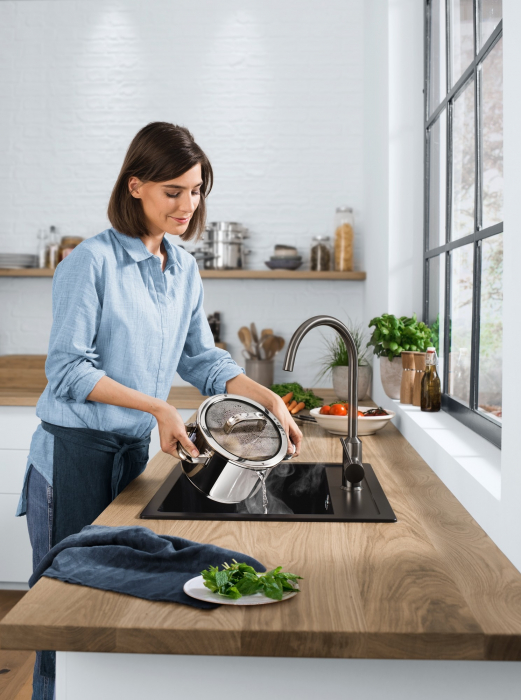 Set de tigaie din 4 piese WMF Functia 4 Negru + insertie pentru abur [2]
