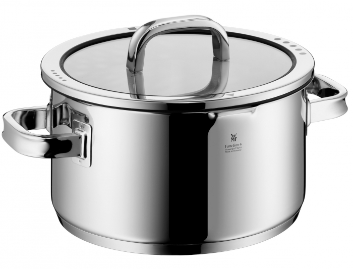 Set de tigaie din 4 piese WMF Functia 4 Negru + insertie pentru abur [5]
