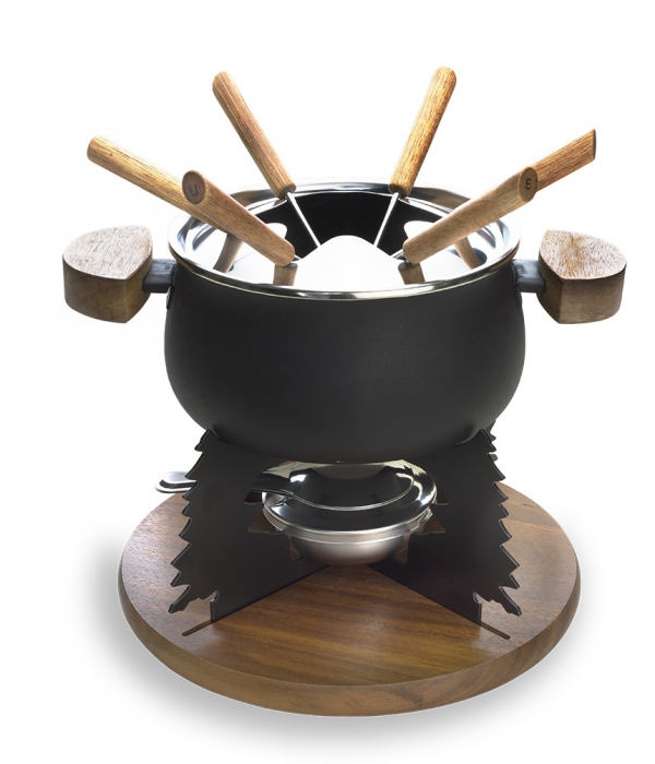 Set Fondue Cosy & Trendy, 10 piese, metal emailat negru, 6 persoane [1]