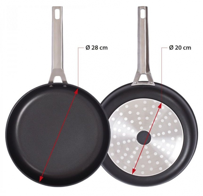 Set Tigaie Valira Aire Black Ø 24 & 28 cm - 2 Bucuri [4]