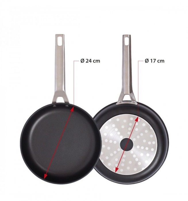 Set Tigaie Valira Aire Black Ø 24 & 28 cm - 2 Bucuri [3]