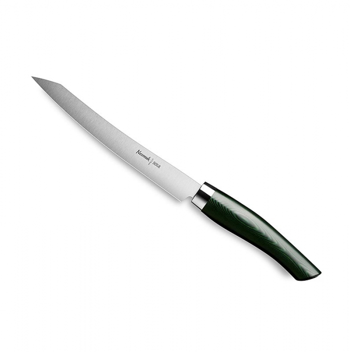 Slicer Nesmuk Soul 3.0, 160 mm, manson din otel inoxidabil, maner Micarta verde, 1 buc [1]