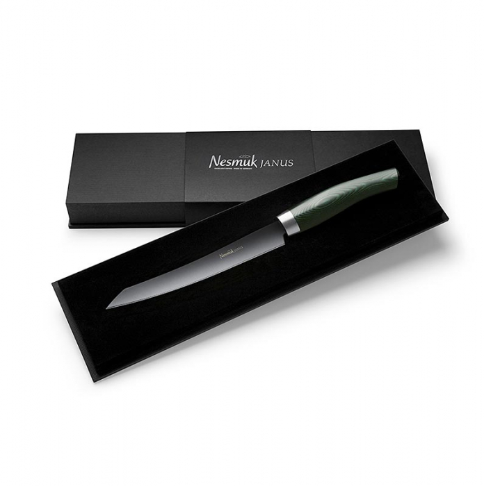 Slicer Nesmuk Soul 3.0, 160 mm, manson din otel inoxidabil, maner Micarta verde, 1 buc [2]