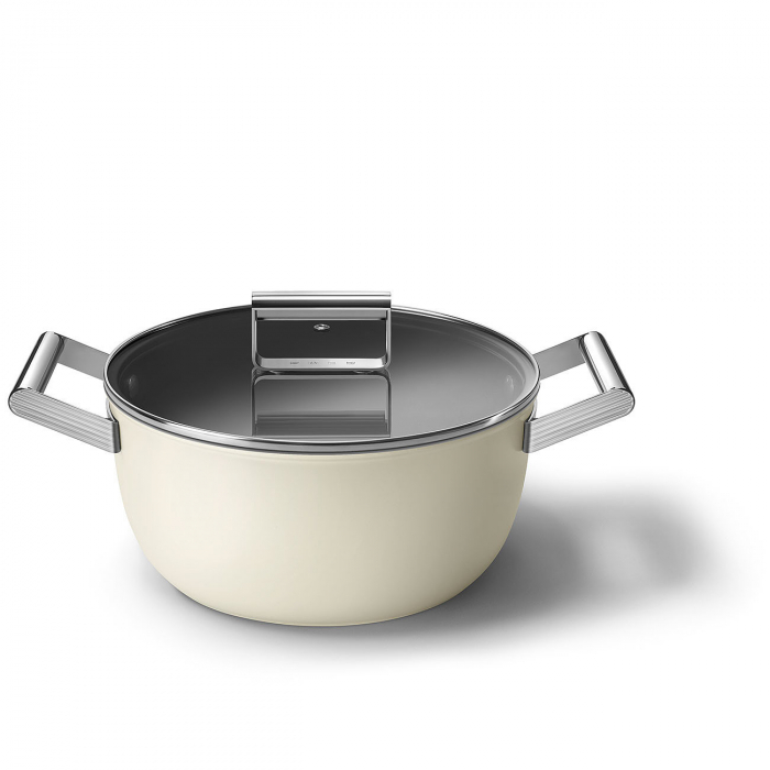 SMEG Caserola cu capac Crema Mat - Ø 24 cm / 4,6 Litri [4]