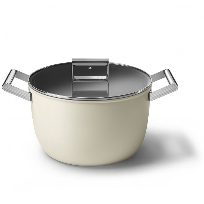 SMEG Caserola cu capac Crema Mat - Ø 26 cm / 7,7 Litri [4]