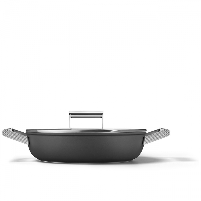 SMEG Caserola Cu Capac Negru Mat - Ø 28 cm / 3,7 Litri [1]