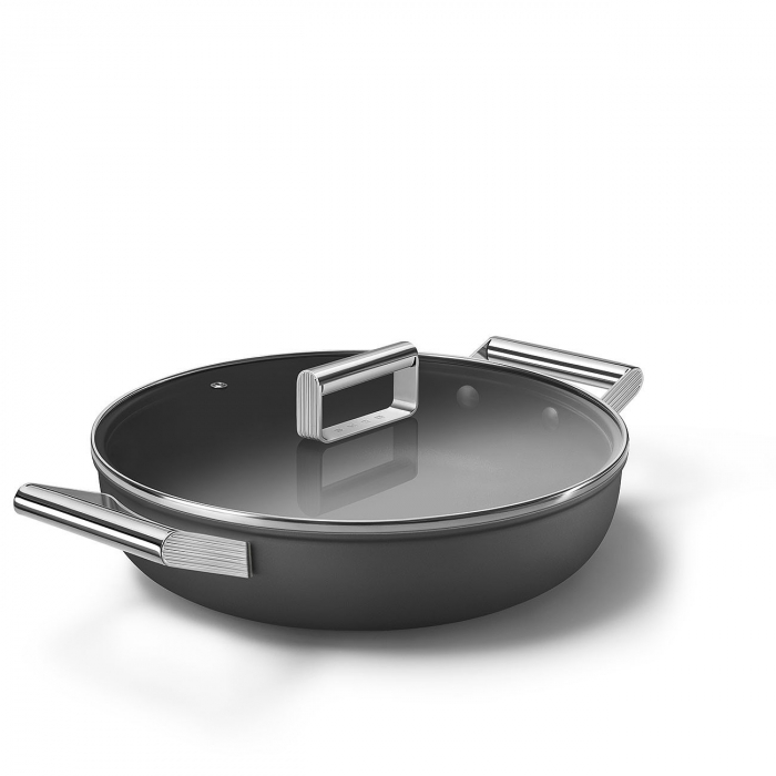 SMEG Caserola Cu Capac Negru Mat - Ø 28 cm / 3,7 Litri [2]
