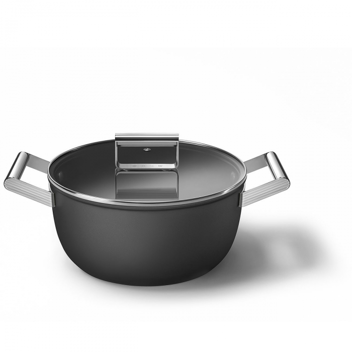 SMEG Vas cu capac Negru Mat - Ø 24 cm / 4,6 Litri [4]