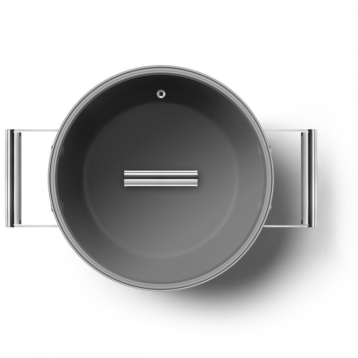 SMEG Vas cu capac Negru Mat - Ø 24 cm / 4,6 Litri [5]