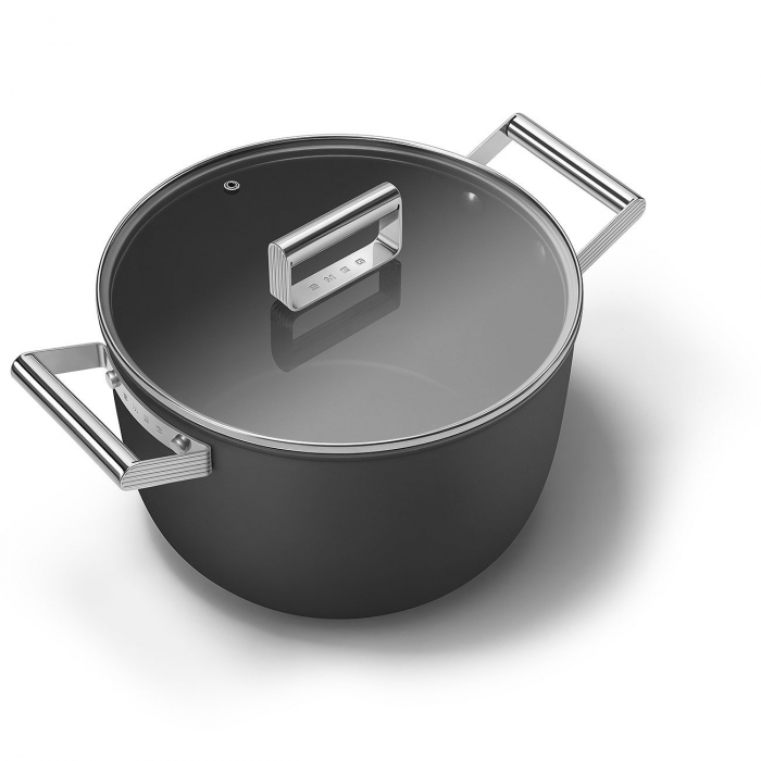 SMEG Vas cu capac Negru Mat - Ø 26 cm / 7,7 Litri [3]
