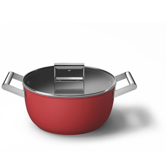 SMEG Vas cu capac Rosu Mat - Ø 24 cm / 4,6 Litri [5]