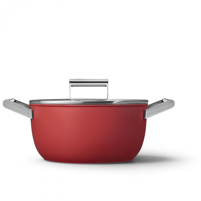 SMEG Vas cu capac Rosu Mat - Ø 24 cm / 4,6 Litri [1]