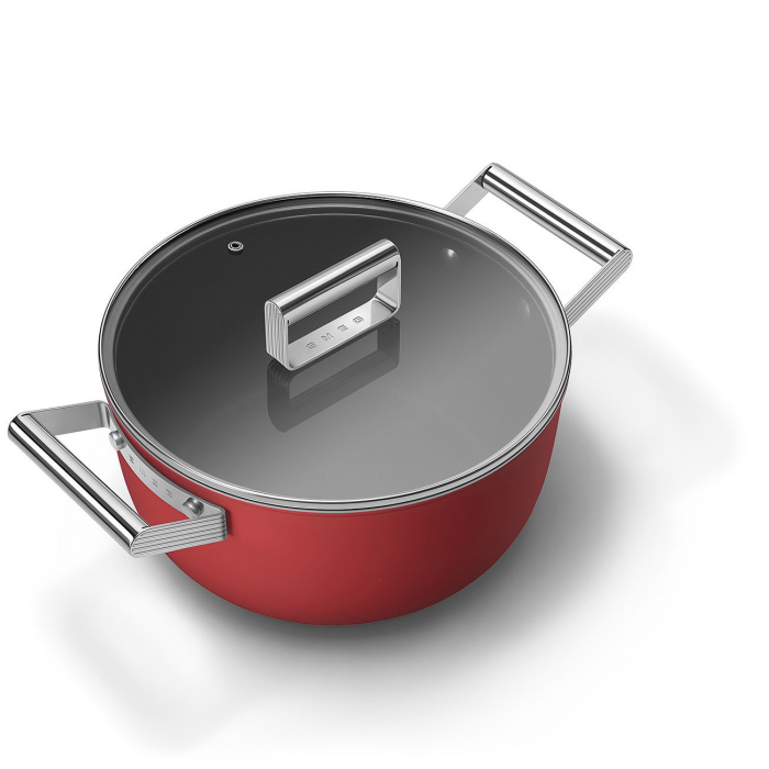 SMEG Vas cu capac Rosu Mat - Ø 24 cm / 4,6 Litri [4]