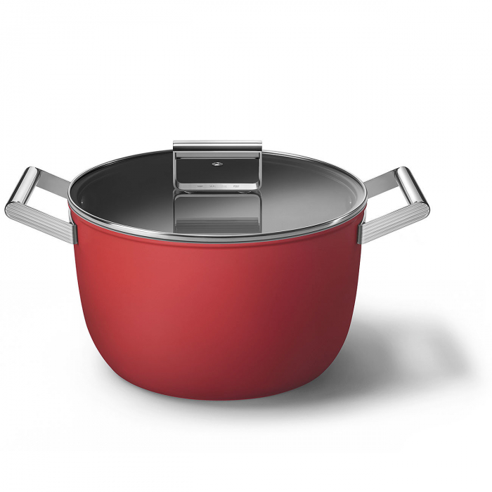 SMEG Vasa cu capac Rosu Mat - Ø 26 cm / 7,7 Litri [4]
