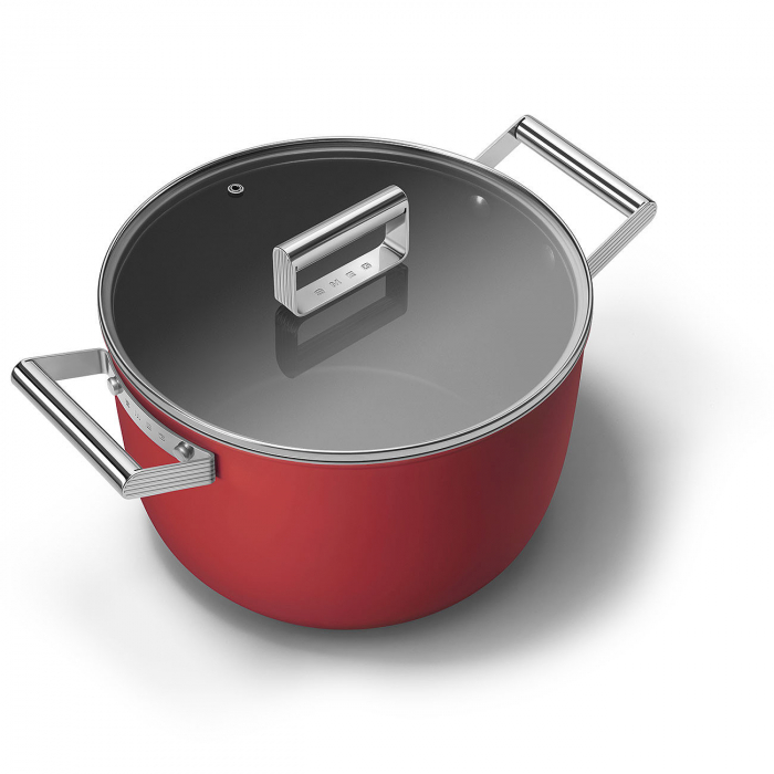 SMEG Vasa cu capac Rosu Mat - Ø 26 cm / 7,7 Litri [3]