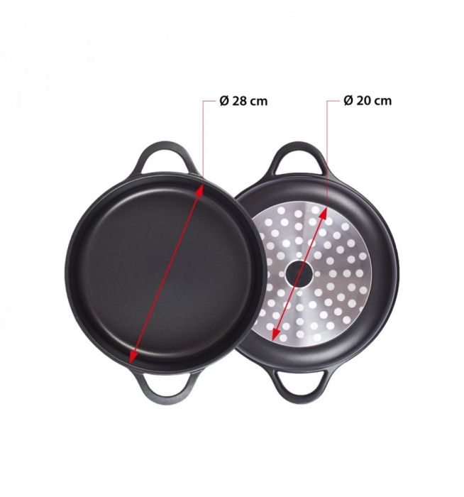 Tigaie Valira cu capac Aire Black ⌀ 28 cm [3]