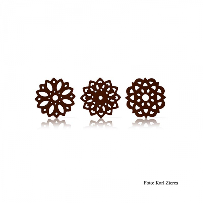 Decor de ciocolata „Flower dark”, Dobla, 219 g, 216 buc [1]