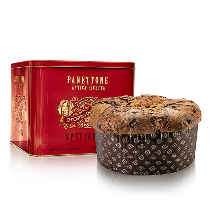 Tort de Craciun Panettone Classic, cutie metalica, 3 kg [1]