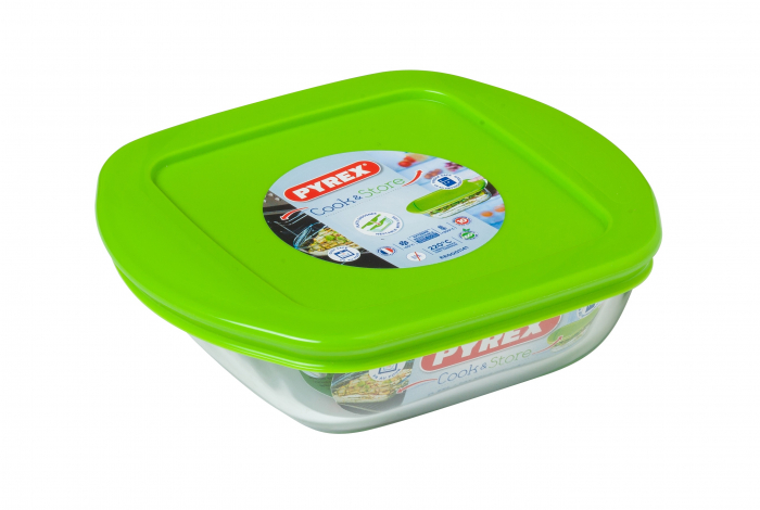 Vas Pyrex pentru cuptor cu capac Cook & Store 14 x 12 x 7 cm [2]