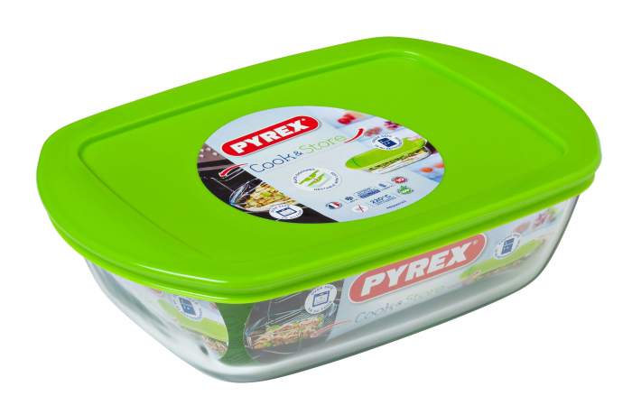 Vas Pyrex pentru cuptor cu capac Cook & Store 23 x 15 x 6 cm [2]