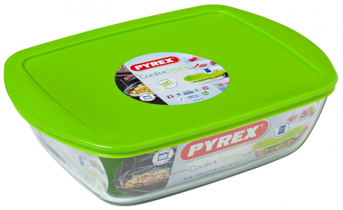 Vas Pyrex pentru cuptor cu capac Cook & Store 28 x 20 x 8 cm [2]