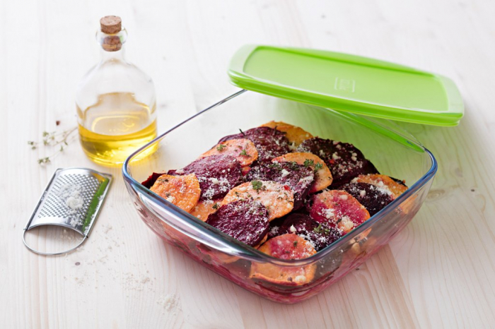 Vas Pyrex pentru cuptor cu capac Cook & Store 40 x 27 x 6 cm [2]