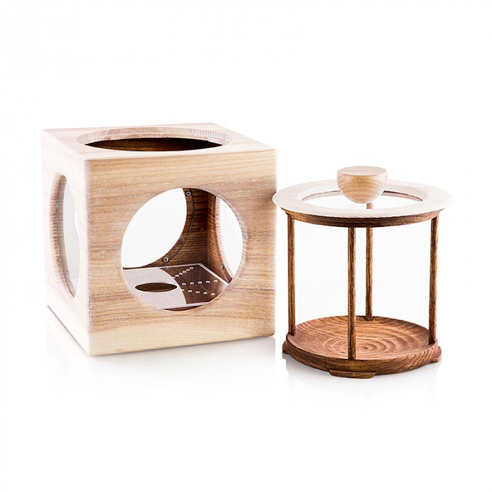 Vitrina de trufe, cu spatiu pentru ambalaj rece, alb, 1 buc [2]