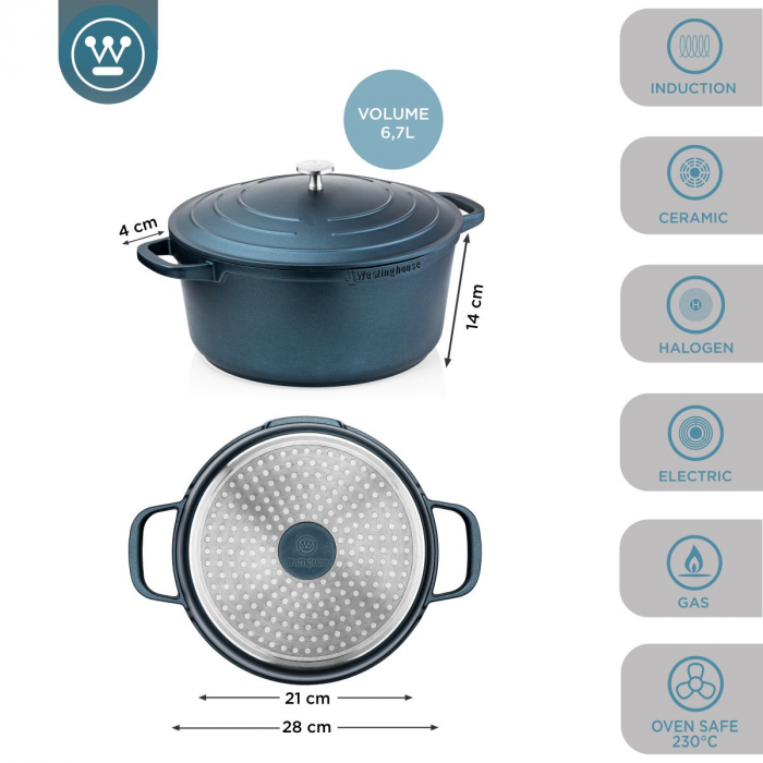 Westinghouse Casserole Performance Bravery Blue - ø 28 cm / 6,7 [6]