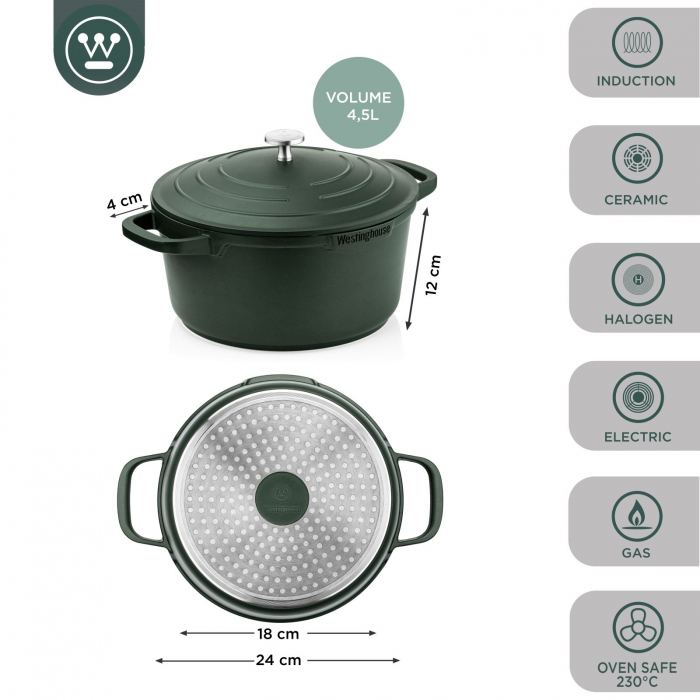 Westinghouse Casserole Performance Gracious Green - ø 24 cm / 4. [2]