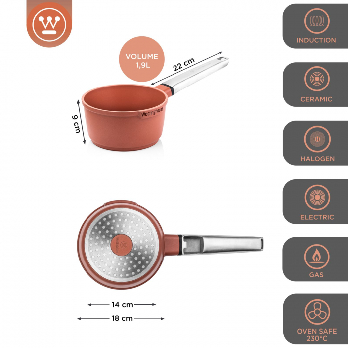 Westinghouse Cratita Performance Rebel Red ø 18 cm / 1,9 L [2]