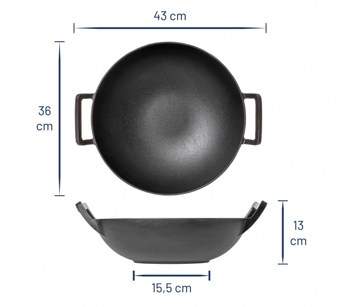 Wok din fonta Jay Hill 36 cm [5]