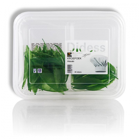 Bucatarie indoneziana - Kroepoek cu wasabi, necopt, verde, 105 g, 48 buc
