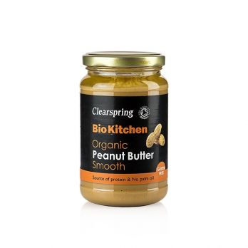 Produse BIO - Unt de arahide organic, neted (pasta de arahide / Pindakaas), Clearspring, BIO, 350 g